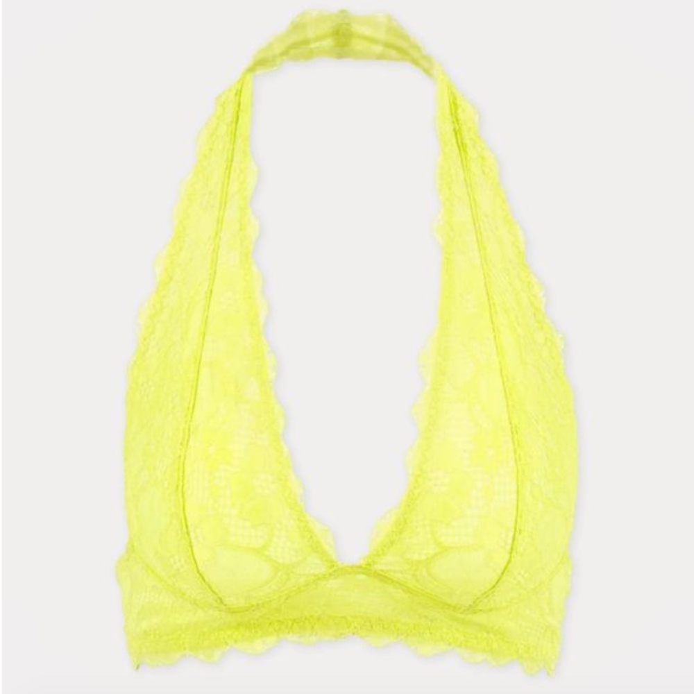 FP Intimately Galloon Halter Lace Bralette